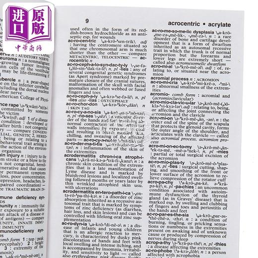 【中商原版】Merriam-Webster＇s Medical Dictionary 2016 麦林韦氏医学词典 商品图3