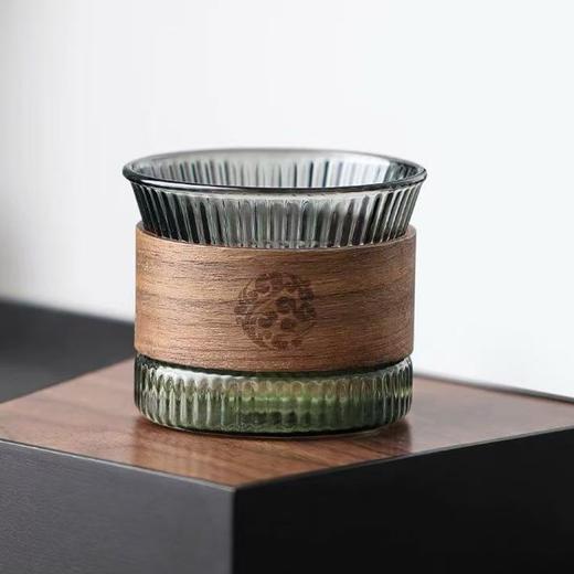 沃莱客230ML灰色条纹竹套杯B1032(灰） 商品图0