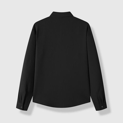 GXG男装【华夫格肌理】25春季简约翻领工装贴袋男式长袖休闲衬衫K&C 商品图8