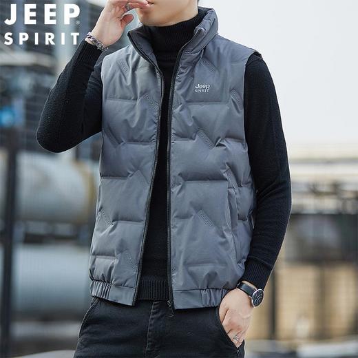 JEEP SPIRIT羽绒马甲男薄羽绒马夹立领短款背心羽绒坎肩HL7170 商品图0