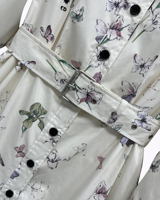 女款蝴蝶印花长袖连衣裙zh010 商品图2