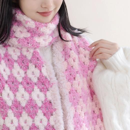 苏苏姐家菱格渐变围巾手工diy编织钩针梦羽毛线团围巾自制材料包预 商品图2