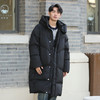 DRONKOO 2025 连帽后幅织带前斜绗线中长款厚羽绒服 商品缩略图1