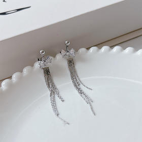 日常佩戴修饰脸型流苏锆石耳夹-纪念日百货门店同款167750727