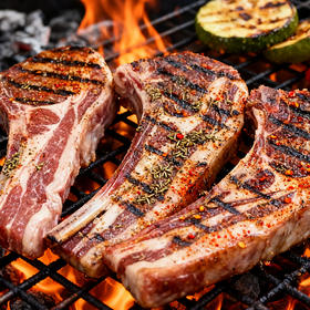 金陇雪有机羔羊原切法式羊排 国产羊肉生鲜食材羊排烧烤食材 1斤装