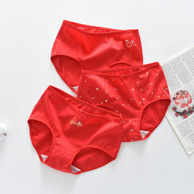 三条装！中大童新年本命年儿童少女内裤女童三角裤盒装大童150-170内裤短裤