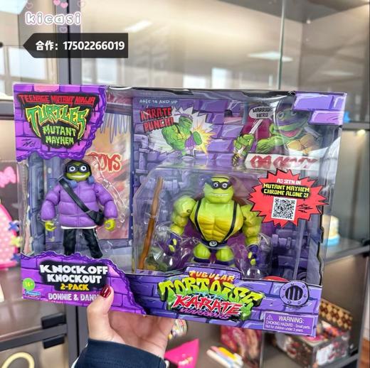 忍者神龟变种大乱斗模型可动公仔儿童玩具手办摩托汽车载具 商品图0