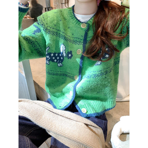 <曾小咸推荐>3.1现货秒杀！微信超特价！韩系提花百搭毛衣开衫 日常209.99 立减120 秒杀89.99！ 商品图4