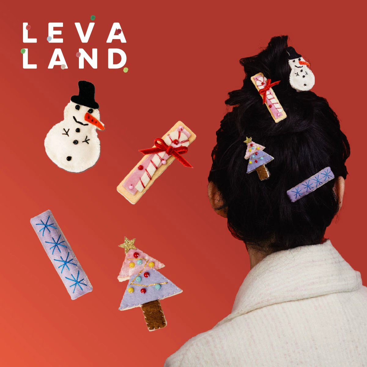 古古乐-Levaland乐畈原创圣诞手工发饰  圣诞颂歌可爱发饰