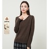 【无缝一体-V领羊毛衫】逸阳秋冬亲肤保暖简约打底针织衫7959V 商品缩略图7