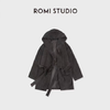 ROMI STUDIO“棕标甄选”非洲进口绒面羊皮连帽皮风衣 RWCWWG6476 商品缩略图0