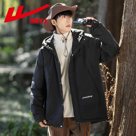 回力连帽棉服男款冬季新款外套男生户外工装冲锋棉袄子加厚棉衣潮 商品图2