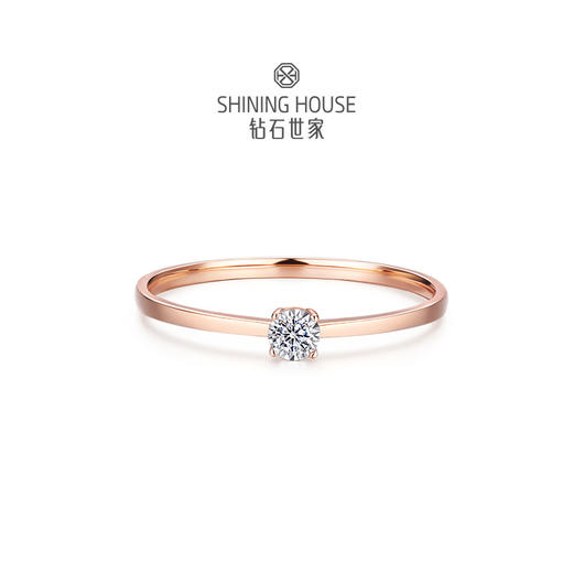 【甄选钻饰】【专享】钻石世家 18K金钻石戒指 [指定你系列·星光] 显钻星芒18K金钻石戒指（主石2分） 商品图1