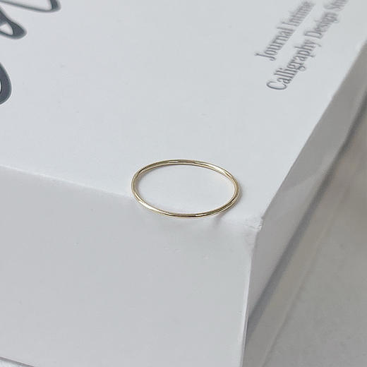 极简设计低调金属质感j金色戒指-纪念日百货门店同款167443727 商品图2