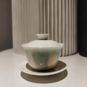 三彩三才盖碗（小）-华宁陶