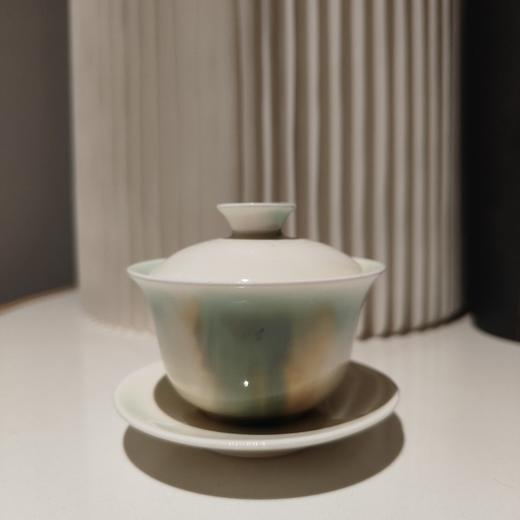 三彩三才盖碗（小）-华宁陶 商品图0