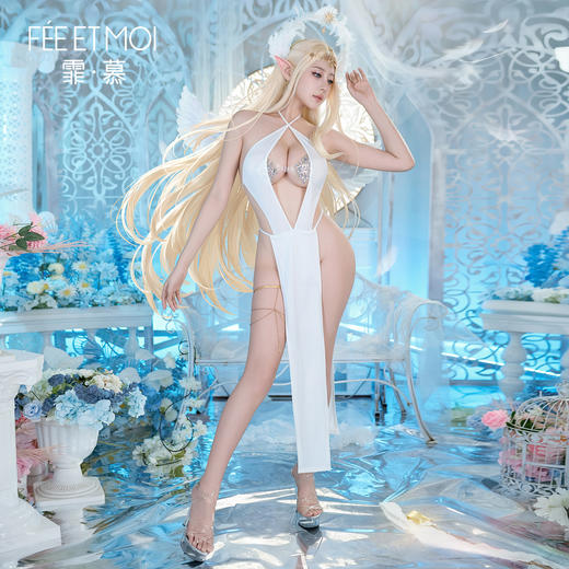 【情趣内衣】霏慕 耀月女神雅欲连体衣套装ZY107 商品图6