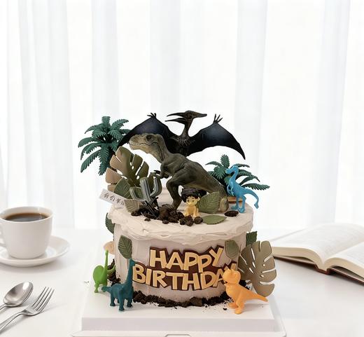 侏罗纪大恐龙霸王龙可爱卡通蛋糕(不含玩偶与配件)-低糖处理无添加 商品图3