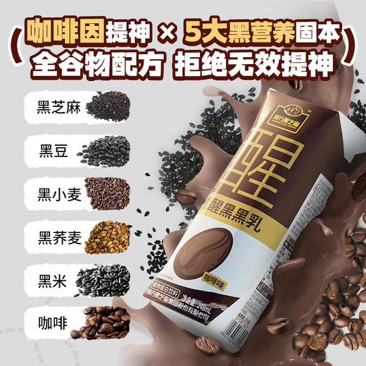 南方黑芝麻觉醒黑黑乳248ml*6支/盒咖啡全谷物风味乳0添加蔗糖便携装可冷饮 商品图1