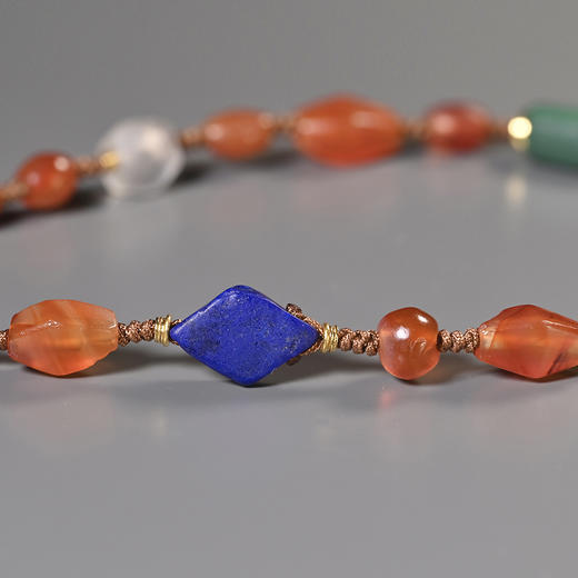 焦糖蚀花线珠+五彩多宝项链 商品图7