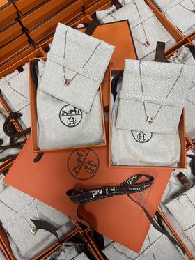 老鼠货 带包装！拼色小号！爱马仕正品订单POP 爱马shi 小号迷你 pop 拼色限定款经典标志项链