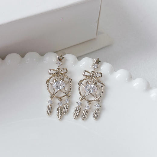 通体纯银耳钉独特耳饰设计日常简约银针耳环-纪念日百货门店同款168046483 商品图2