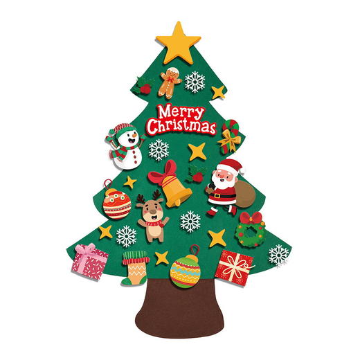 【DIY舞狮摇钱树&圣诞树】 自粘圣诞节派对装饰 毛毡布儿童手工材料包 新年元旦圣诞装饰 商品图4