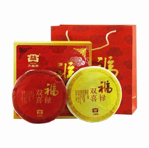 [大益茶]福禄双喜礼盒[生熟] (714g/盒) 商品图0