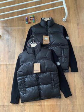 BUR冬季新款针织拼接羽绒服外套