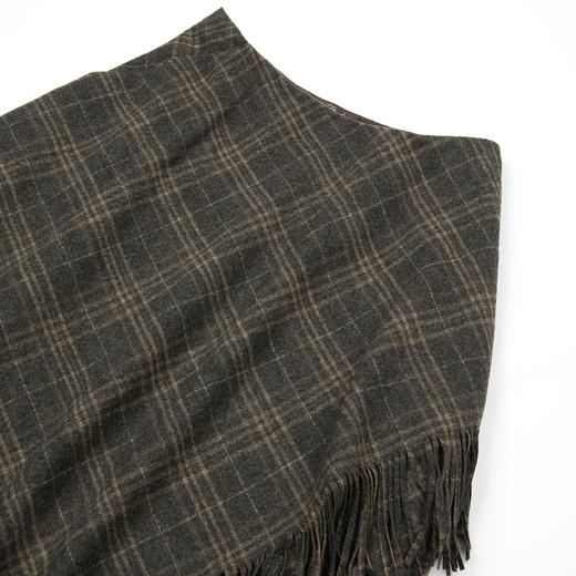 ROMI STUDIO“优雅灵动”羊毛混纺多裁片格纹流苏半裙 RWCWXG6195 商品图3