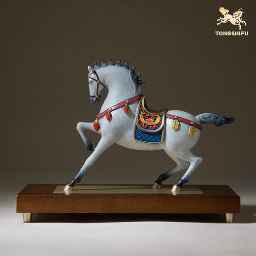 铜师傅《富贵马》客厅桌面铜马摆件 家居装饰工艺品 开业乔迁摆件 商品图1