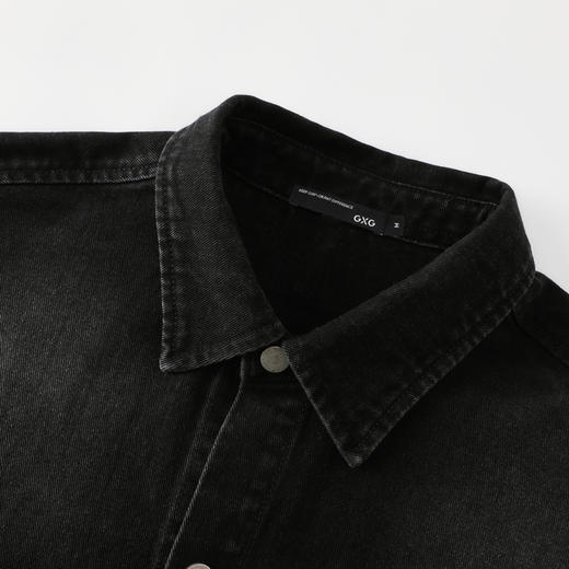 GXG男装25秋季时尚简约潮流百搭翻领日常休闲男式长袖牛仔衬衫K&C 商品图8