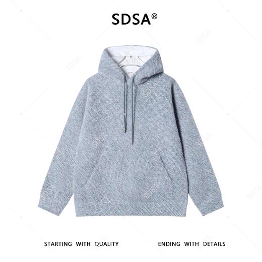 WY1449SDSA男士秋冬新款痞帅男装简约小清新撞色绒毛连帽卫衣百搭宽松 商品图1