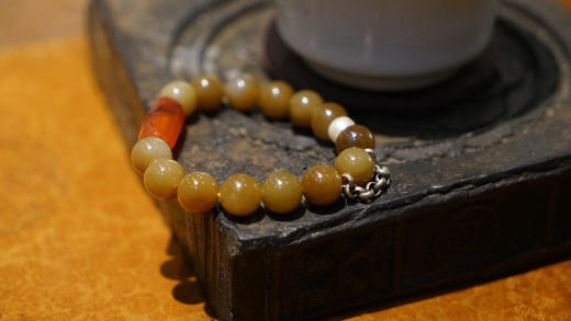 糖色和田玉｜古珠 商品图3