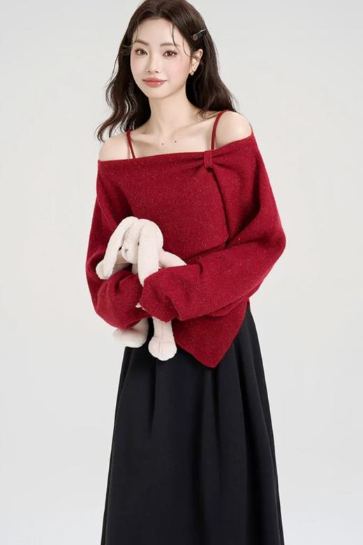 amadella 高级感不规则吊带罩衫上衣两件套 21822 商品图2