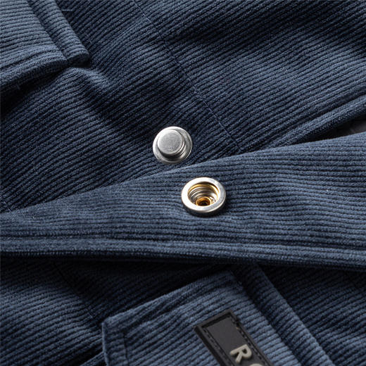 罗蒙白鸭绒羽绒服翻领灯芯绒面料保暖舒适暖和休闲通勤日常棉服外套 商品图11