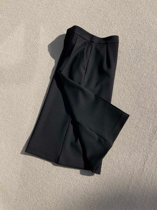 1128-4 独家圆正 小禾 厚款 弹力羊毛罗马布 阔腿七分裤 气场 靴裤 柔滑垂坠好打理 商品图9