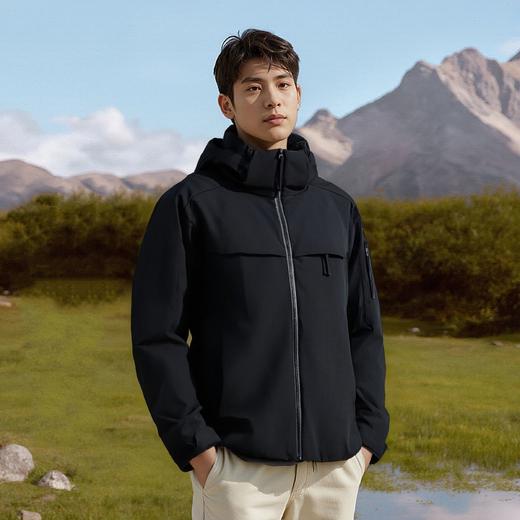 【可拆卸帽子】罗蒙冬季短款羽绒服男士休闲连帽防内保暖羽绒服男女工装风多口袋羽绒服外套 商品图2