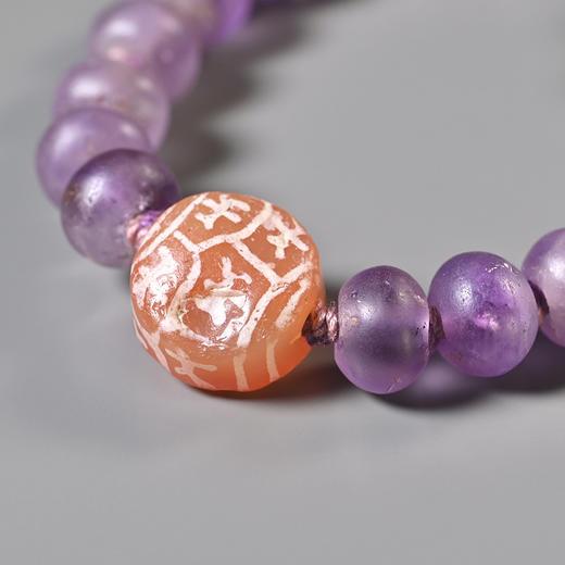 古波斯蚀花板珠+西亚高古紫水晶手串 商品图4