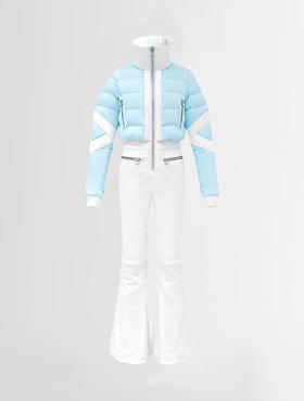 Fusalp - Clarisse Suit - Serenity / Neige - 女装 - 连体滑雪服 - 静谧蓝/白色