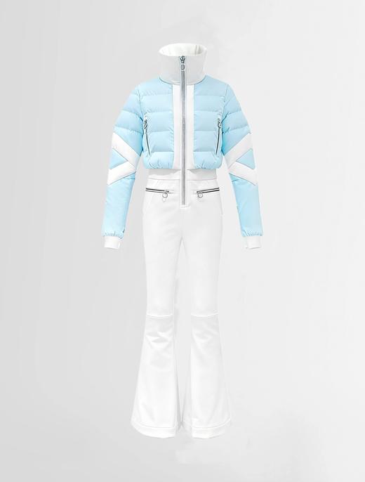 Fusalp - Clarisse Suit - Serenity / Neige - 女装 - 连体滑雪服 - 静谧蓝/白色 商品图0