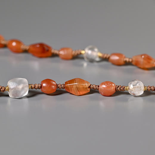 焦糖蚀花线珠+五彩多宝项链 商品图4