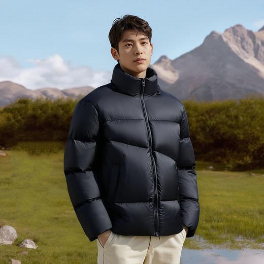 罗蒙冬季短款羽绒服男士拼色连帽休闲百搭面包服保暖羽绒外套 商品图2