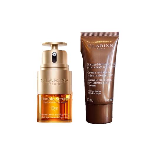 仅配送【国际妆品 线上专享】娇韵诗双萃眼精华眼霜20ml 送 焕颜紧致弹力晚霜30ml 商品图0