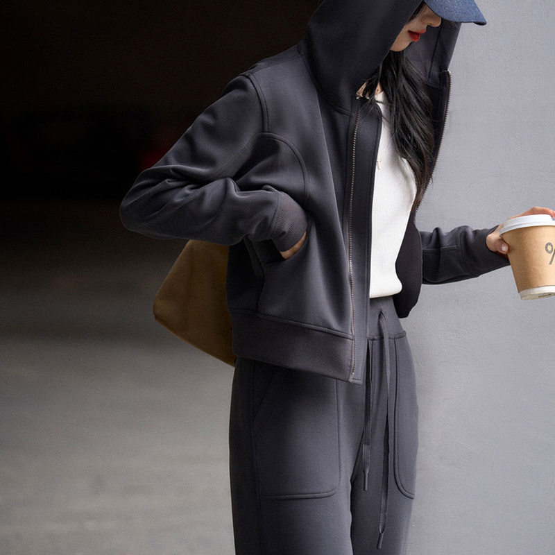 莫代尔棉空气层加绒套装，保暖同时更显瘦，高级耐看能穿3季！【7天内发货】