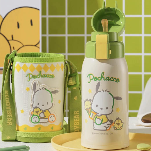 杯具熊超级飞侠保温杯带杯套高颜值双饮杯儿童学生便携不锈钢水杯 商品图3