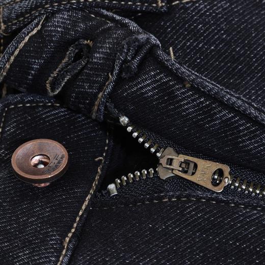 半身缘男裤 冬季小直筒潮牌抓绒厚款高弹牛仔裤254201U10130169 商品图3