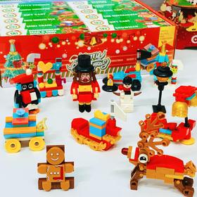 Merry Christmas12合1圣诞积木套盒