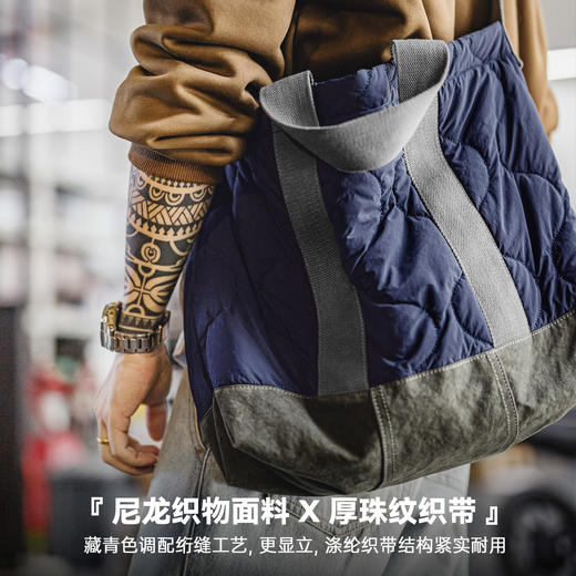 马登工装美式M65大容量内胆托特包电脑包通勤单肩包百搭手提包男 商品图2