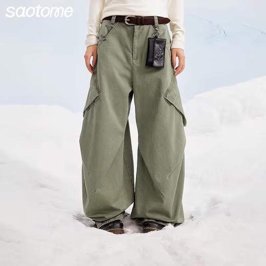 早已女惠子saotome/STMKZ14880/水洗磨毛梭织工装裤 商品图5